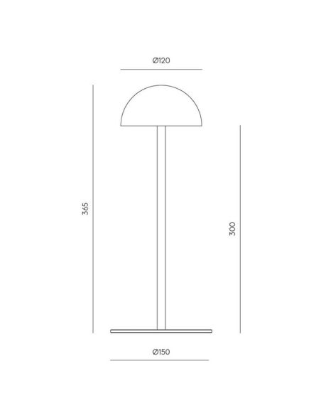 Lámpara de sobremesa LED DUSSA regulable metal y mármol acabado oro medidas producto