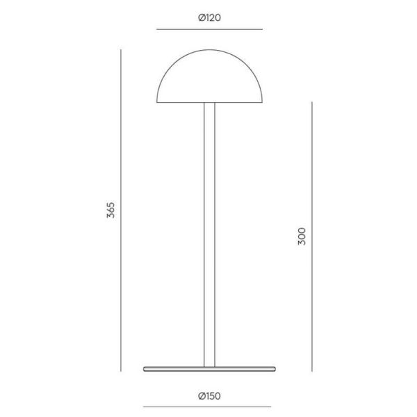 Lampe de table LED DUSSA dimmable en métal et marbre finition dorée mesures du produit