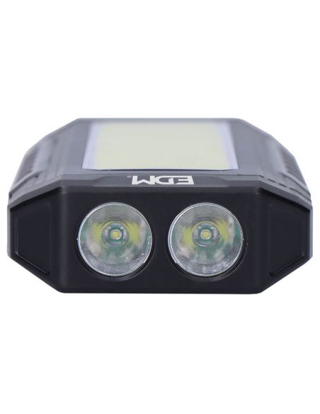 Linterna LED muy potente 10W recargable magnética con gancho de Aluminio PowerBank 36120 | LeonLeds