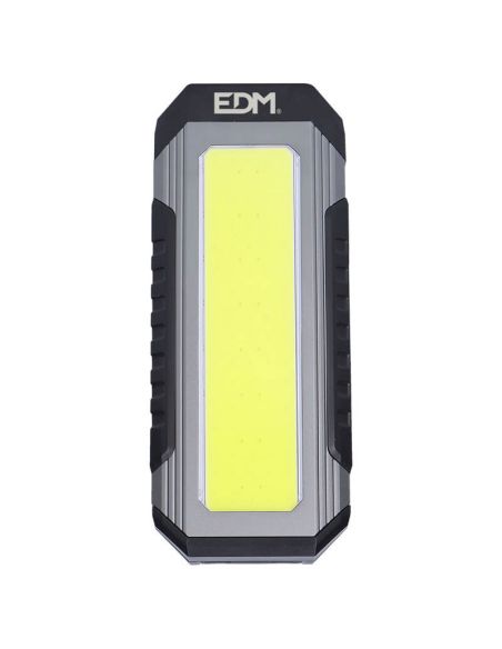 Lanterna LED magnética recarregável de 10 W muito potente com gancho de alumínio PowerBank 36120 | LeonLeds