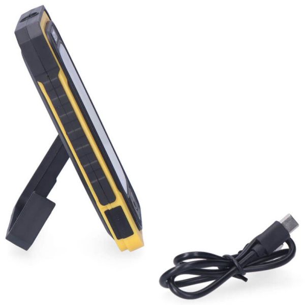 Linterna LED con carga solar potente 10W Recargable con Gancho e Iman 36126 | LeonLeds