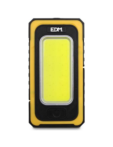 Linterna LED con carga solar potente 10W Recargable con Gancho e Iman 36126 | LeonLeds