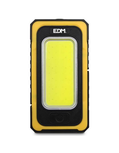 Linterna LED con carga solar potente 10W Recargable con Gancho e Iman 36126 | LeonLeds