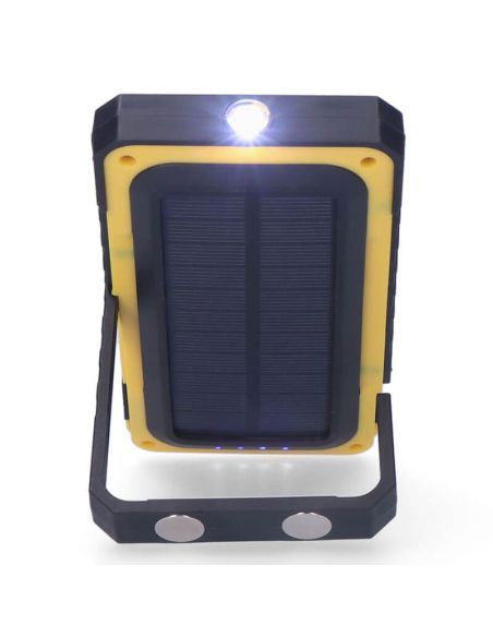 Lanterna LED com Potente Carga Solar 10W Recarregável com Gancho e Imã 36126 | LeonLeds