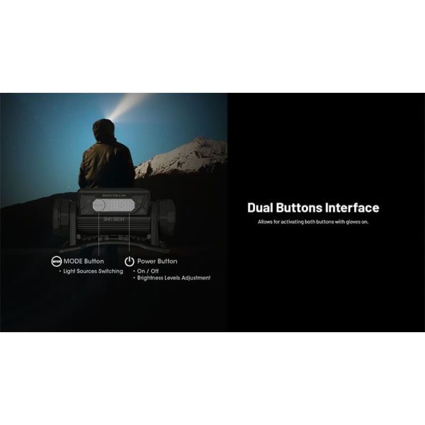 Linterna Frontal LED muy potente HC65 UHE 2.000Lm con Luz Roja y 8 Leds de alta potencia Nitecore