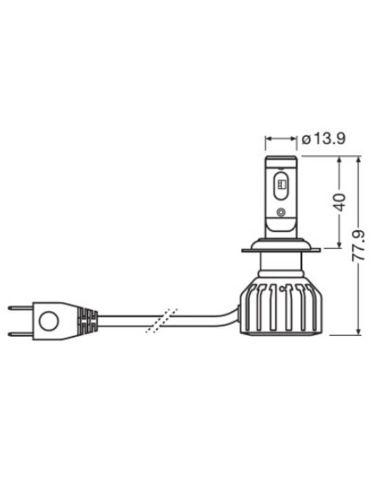 Dimensions Ampoules Led H7 24V pour camion Truckstar homologuées en Espagne +230% 64215DWTS
