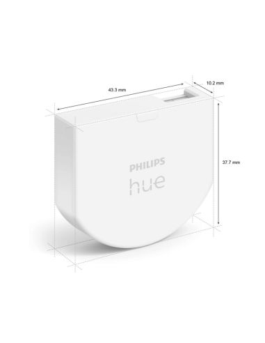 Pack 2 módulos interruptor de pared Hue medidas producto| LeonLeds