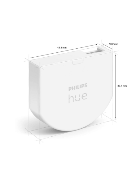 Pack 2 módulos interruptor de pared Hue medidas producto| LeonLeds
