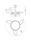 Ventilador de techo LED ALASKA 60W madera 2700K-5000K 3300 Lm
