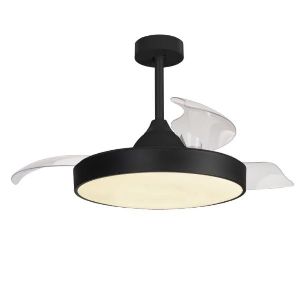 Ventilador de techo ALASKA 60W negro 2700K-5000K 3300 Lm