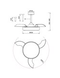 Ventilador de techo LED ALASKA 45W blanco 2700K-5000K 2500 Lm
