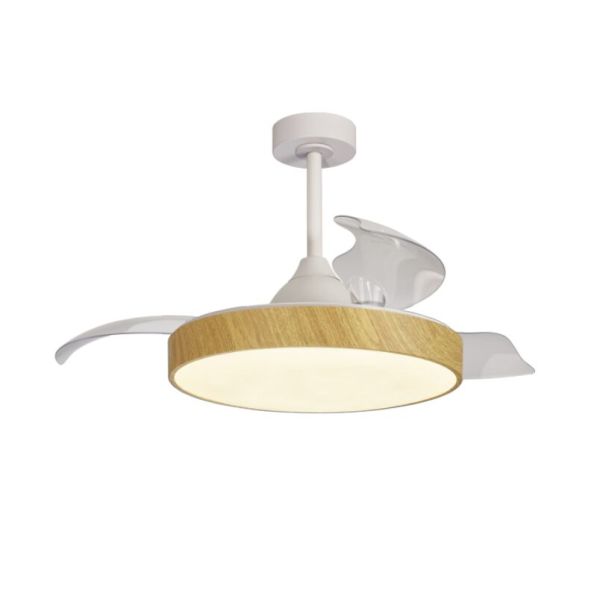 Ventilador de techo LED ALASKA 45W madera 2700K-5000K 2500 Lm