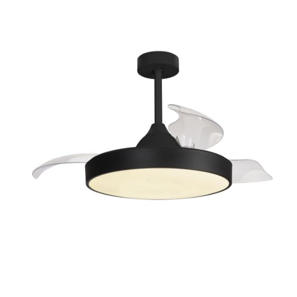 Ventilador de techo LED ALASKA 45W negro 2700K-5000K 2500 Lm