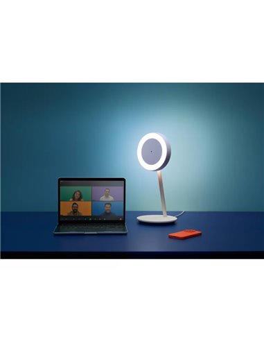 Flexo/Lámpara de escritorio inteligente y Aro de Luz PORTRAIT blanco 2200K-6500K+RGB