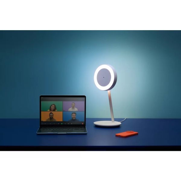 Flexo/Lámpara de escritorio inteligente y Aro de Luz PORTRAIT blanco 2200K-6500K+RGB