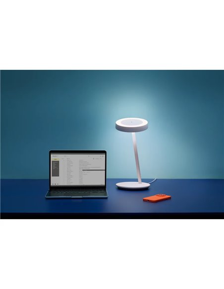 Flexo/Lámpara de escritorio inteligente y Aro de Luz PORTRAIT blanco 2200K-6500K+RGB