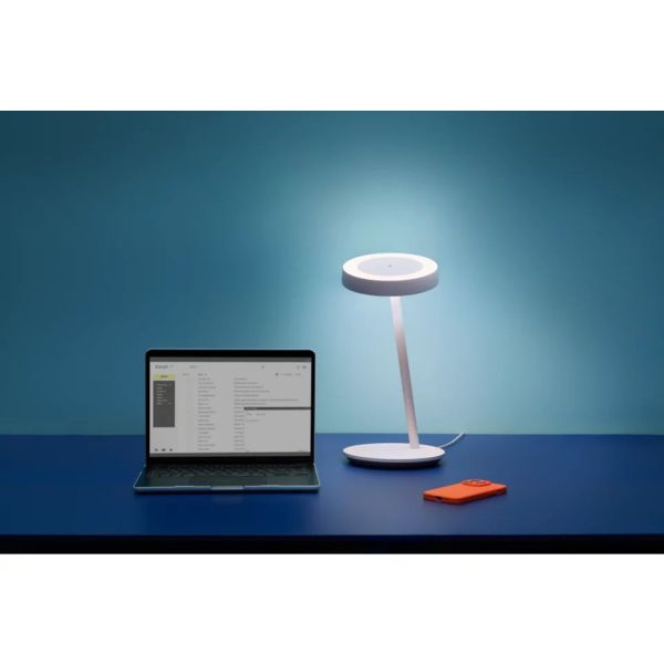 Flexo/Lámpara de escritorio inteligente y Aro de Luz PORTRAIT blanco 2200K-6500K+RGB