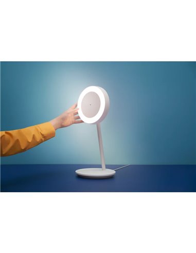 Flexo/Lámpara de escritorio inteligente y Aro de Luz PORTRAIT blanco 2200K-6500K+RGB