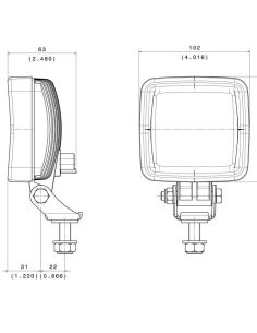 Farol de trabalho LED quadrado LED 2000Lm ABL SLA LED2000 29W Vignal | LeonLeds 2
