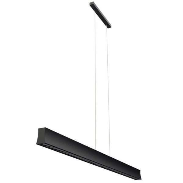 Lámpara LED de techo minimalista Hanok negra 50º Mantra | LeonLeds