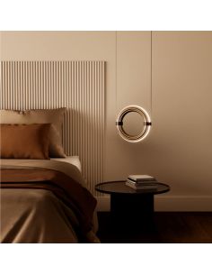ELLI plafonnier LED vertical dimmable noir et or | LéonLeds 2
