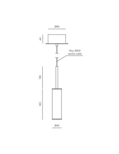 Plafonnier LED TURA dimmable noir et marron dimensions du produit