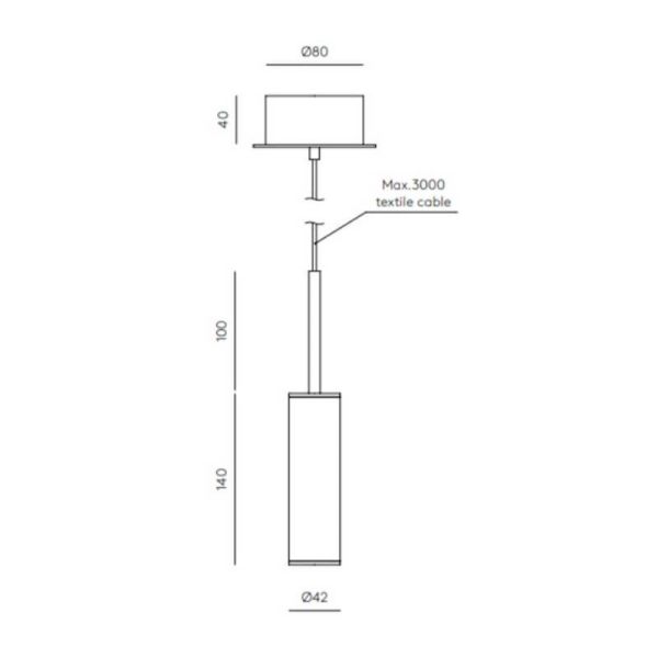 Lámpara de techo LED TURA regulable negro y marrón medidas producto
