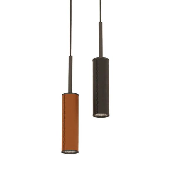 TURA Plafonnier LED dimmable noir et marron | LéonLeds