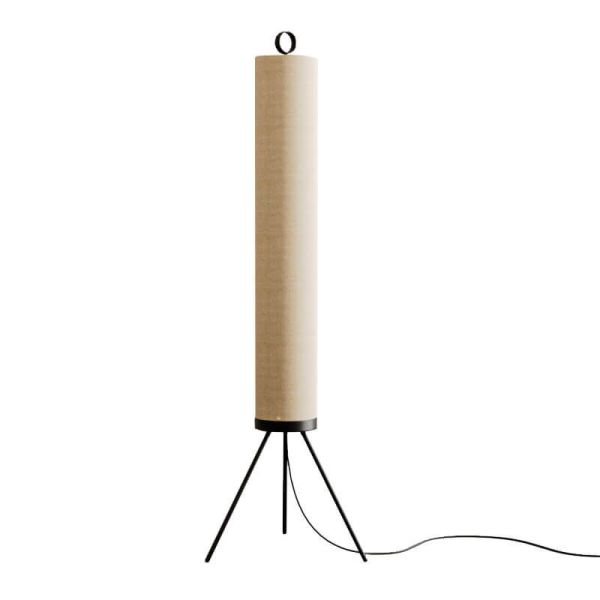 NOOI Lampadaire LED abat-jour en textile lin beige | LéonLeds