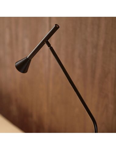 LYB Candeeiro de pé LED aço preto 5W 3000K detalhe da tela IP20