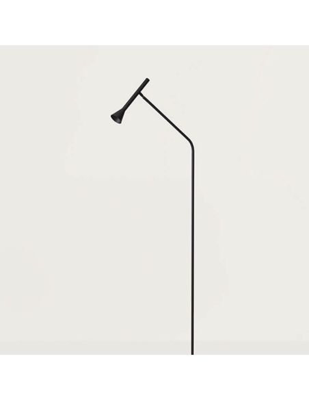 LYB Lampadaire LED acier noir 5W 3000K IP20 photo d'ambiance