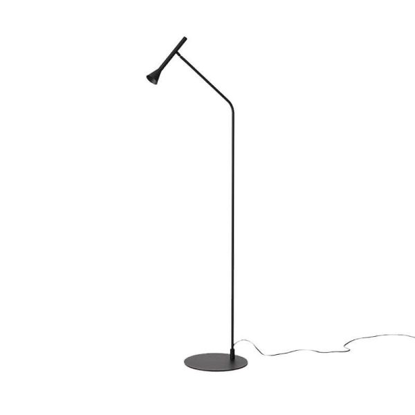 LYB Candeeiro de pé LED preto aço 5W 3000K IP20 | LeonLeds