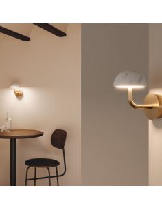 Aplique de pared LED DUSSA regulable tulipa mármol| LeonLeds 2