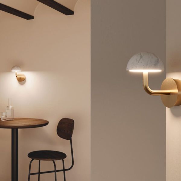 DUSSA Aplique LED regulável em mármore abajur foto atmosfera