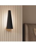 BION Applique LED dimmable abat-jour marbre noir/or photo d'ambiance
