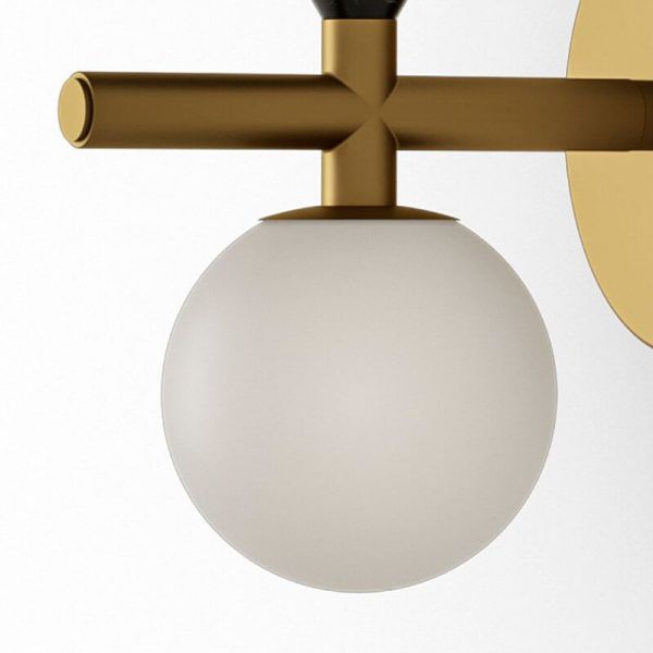 ONETA Aplique LED regulável em vidro mármore abajur com detalhes dourados