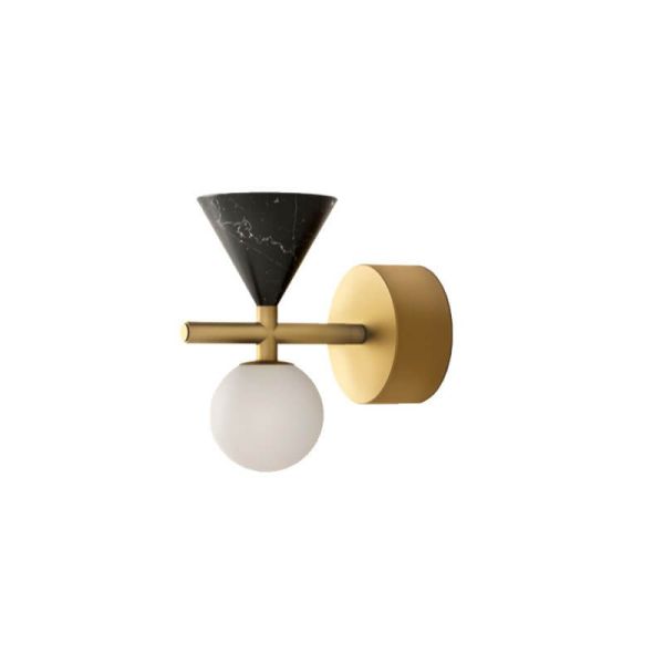 ONETA Applique LED dimmable marbre verre or | LéonLeds