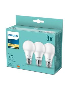 Bombilla LED Classic A60 -Pack 3- E27 Equivalente a 75W - 10W Cristal Opaco