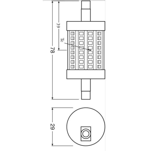 Bombilla LED R7S 78MM 8W Reemplazo 75W Performance Special Line 78 CL75 No-dim LedVance | LeonLeds