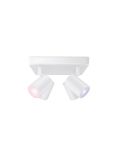 Plafón inteligente cuadrado de 4 focos ajustables Imageo blanco/negro IP20 Wifi, Control mediante aplicación o voz