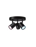 Plafon redondo com 3 focos coloridos ajustáveis Imageo branco/preto v Ø21 cm IP20 Wifi