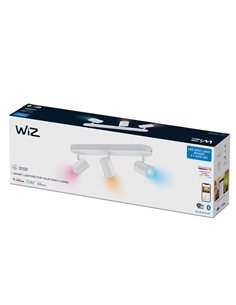 Spots orientables Imageo 3 lumières blanches 2200K - 6500K + Wifi RGB, Contrôle via application ou voix 2