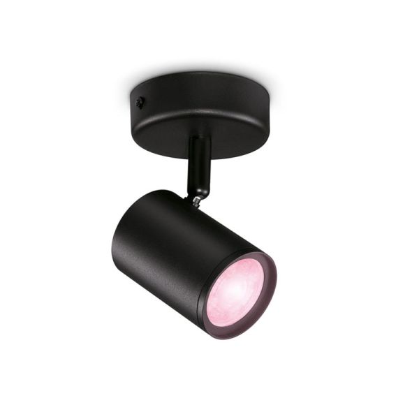 Foco ajustable Imageo negro 22W 2200K - 6500K+ RGB Wifi, Control mediante aplicación o voz