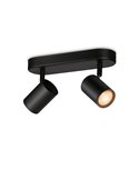 Focos ajustables Imageo 2 Luces negro 32W 2200K - 6500K +RGB Wifi, Control mediante aplicación o voz