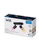 Focos ajustables Imageo 2 Luces negro 32W 2200K - 6500K +RGB Wifi, Control mediante aplicación o voz