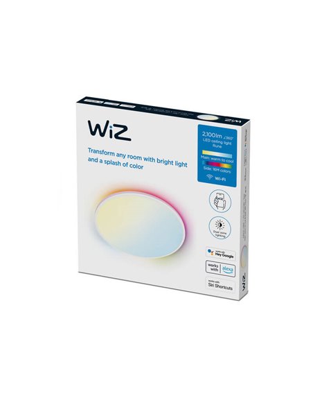 Plafonnier intelligent WiZ Rune 21 W blanc/noir
