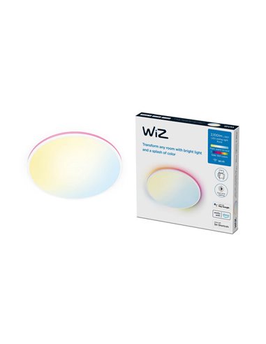 Luz de teto inteligente Rune 21 W branca/preta WiZ