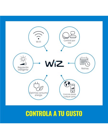 Plafón de techo inteligente Rune 21 W blanco/negro WiZ