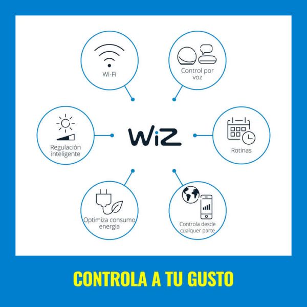 Plafón de techo inteligente Rune 21 W blanco/negro WiZ
