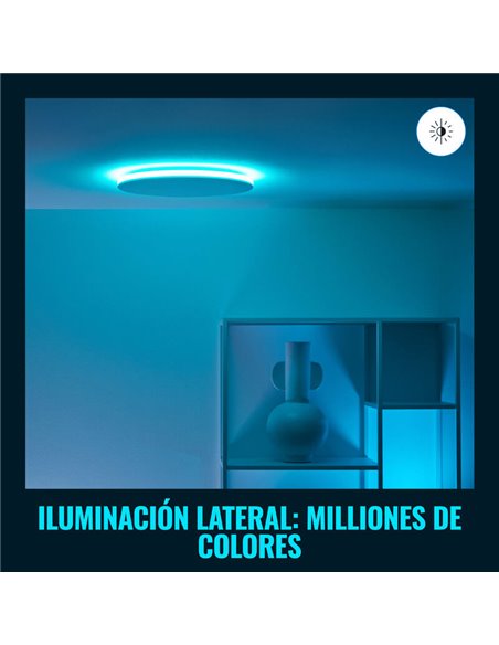 Luz de teto inteligente Rune 21 W branca/preta WiZ